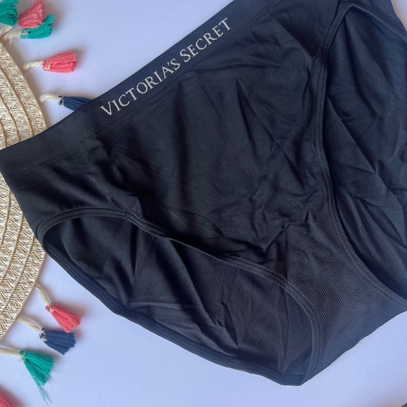 Victoria's Secret Seamless High-Leg Brief Panty Black M NEW - Picture 5 of 6